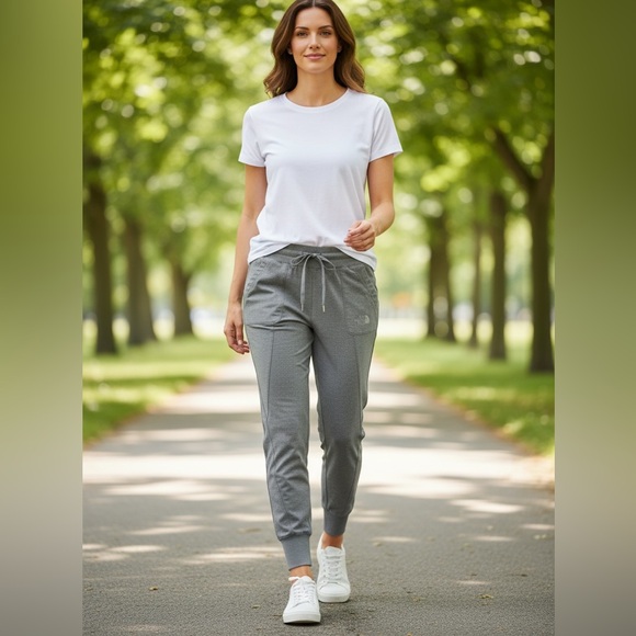 The North Face Pants - The North Face Grey Wind Rain Resistant Waist Tie Utility Pocket Jogger